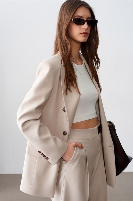 Damen Crepe Blazerjacke - Image 3