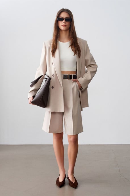 Damen Crepe Blazerjacke - Image 4
