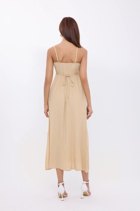 Knot-Front Spaghetti-Träger Midi-Kleid - Image 5
