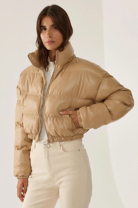 Kunstleder Puffjacke - Image 1