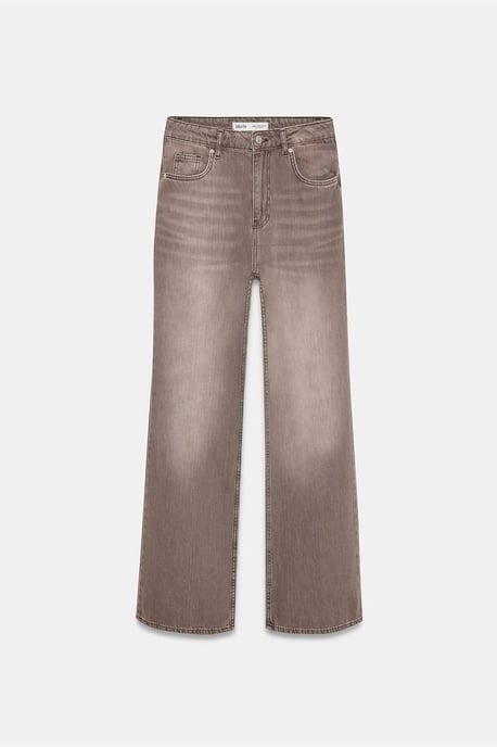 Hochtaillierte weit geschnittene Baumwoll-Jeans - Image 5
