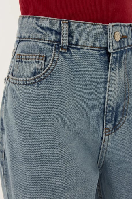 Ripped High Waist Weite Denim-Jeans - Image 5