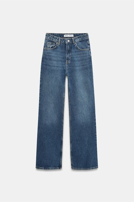 Hochtaillierte weit geschnittene Baumwoll-Jeans - Image 5