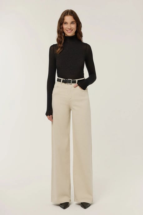 Hohe Taille Weite Beinen Jeans - Image 2