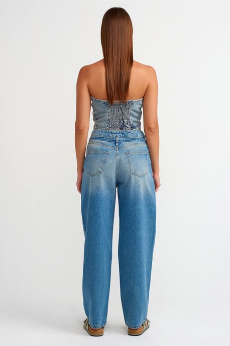 Hochtaillierte Ballon-Hosen mit weitem Bein für Damen - Image 2