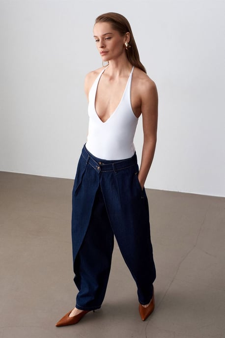 Hoch-taillierte weit geschnittene Jeans - Image 4