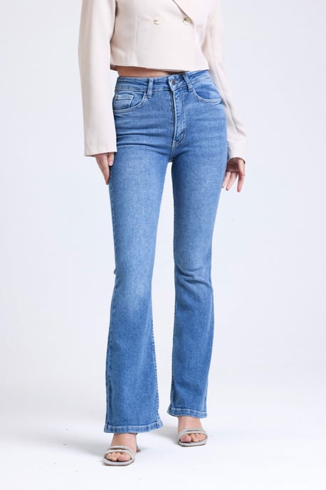 Hochtaillierte Bootcut-Jeans - Image 2