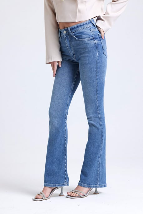 Hochtaillierte Bootcut-Jeans - Image 3