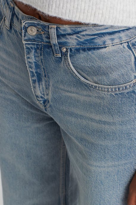 Hochtaillierte weit geschnittene Baumwoll-Jeans - Image 3