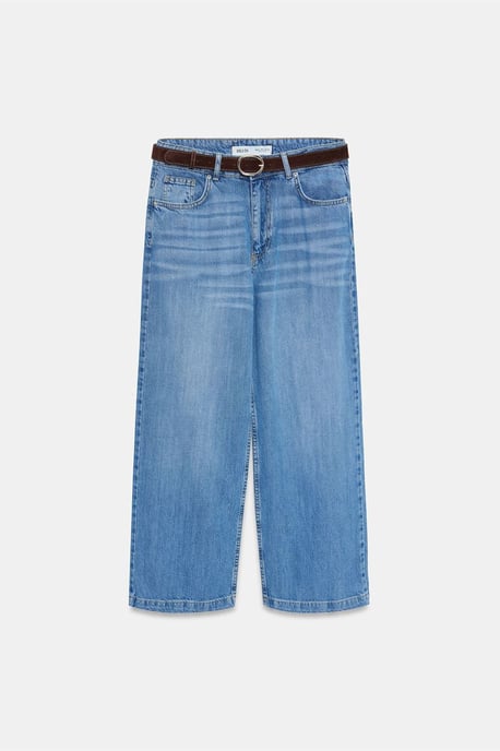 Hochtaillierte Weitbein-Jeans - Image 5
