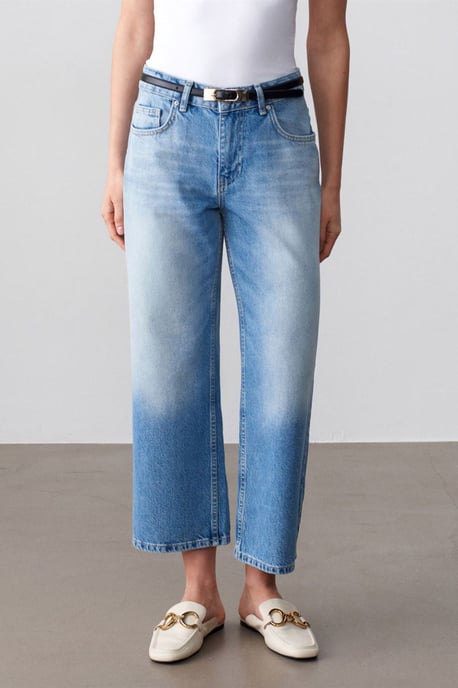Hüfttaschenweite Weite Capri-Jeans - Image 3