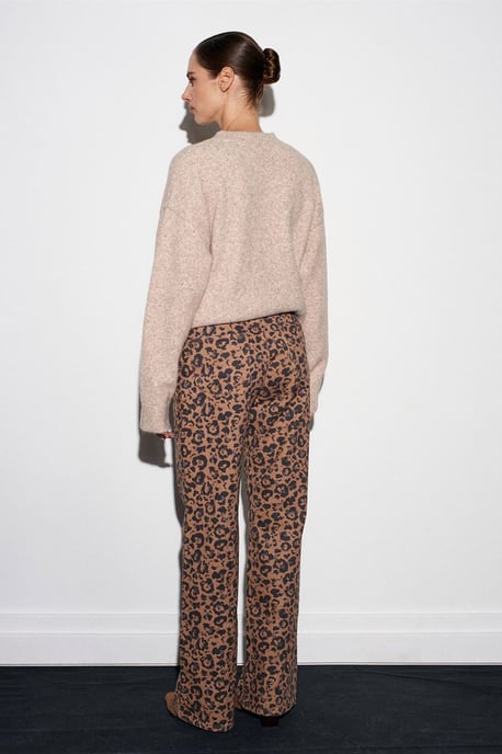 Hochgeschnittene Bedruckte Weite-Leg Jeans - Image 2