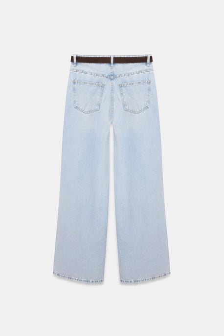 Hoch Taillenweite Bein Baumwoll-Denim-Jeans - Image 6