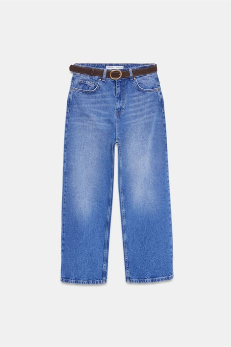 Hochtaillierte weite Denim-Jeans - Image 5