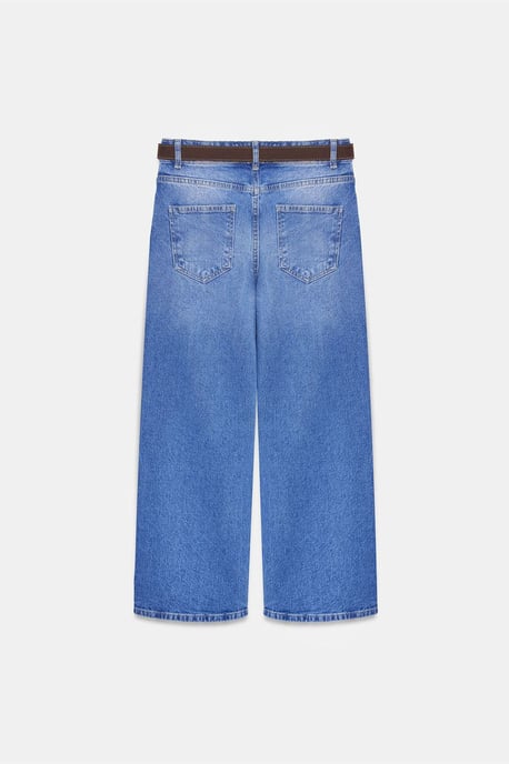 Hochtaillierte weite Denim-Jeans - Image 6