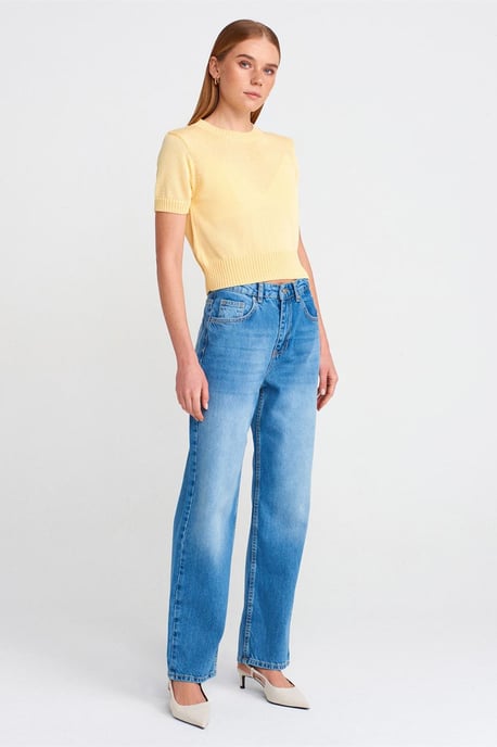 Damen Hochtaillierte Schlagjeans - Image 1
