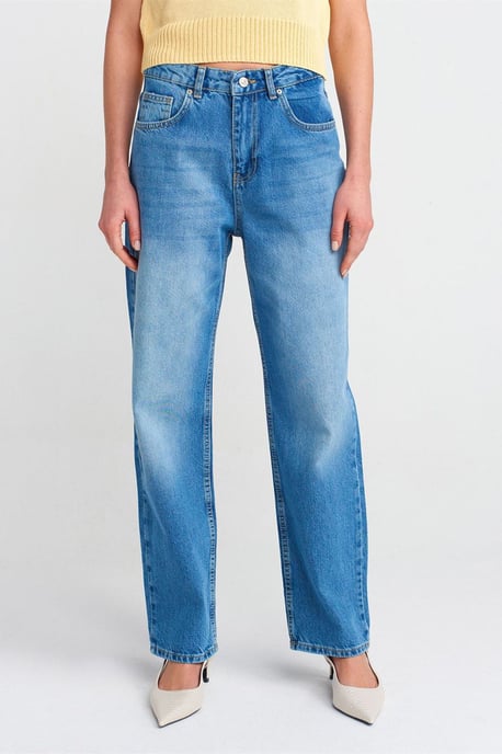 Damen Hochtaillierte Schlagjeans - Image 3