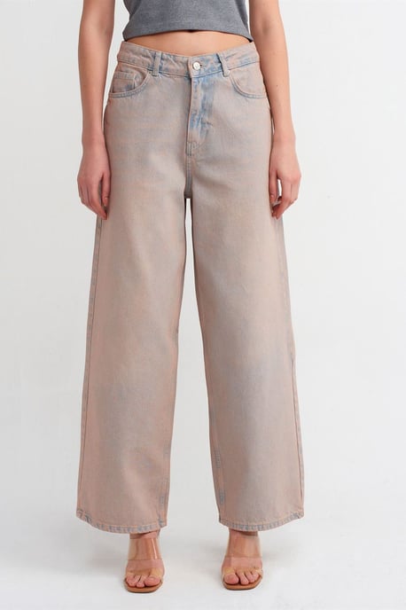 Hochtaillierte Weitbein-Jeans aus Baumwoll-Denim - Image 3