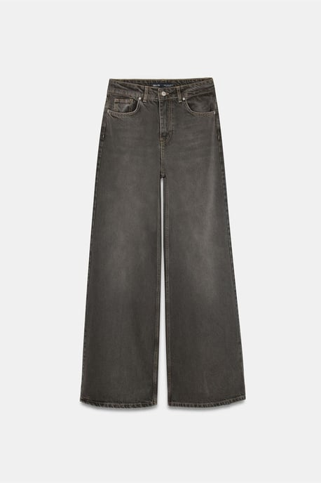 Hochtaillierte weit geschnittene Baumwoll-Jeans - Image 5