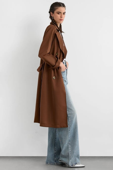 Doppelreihiger Gürtelt trenchcoat - Image 4