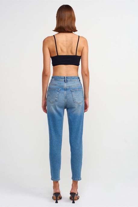 Damen High-Waist Slim Straight Jeans - Image 2