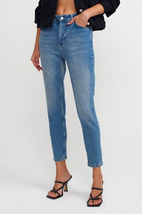 Damen High-Waist Slim Straight Jeans - Image 3