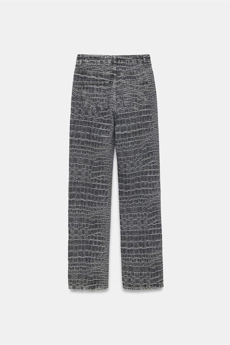 Hoch geschnittene gerade Jeans mit Struktur - Image 6
