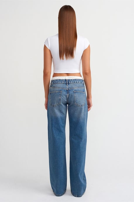 Damen Mid-Waist Straight-Leg Jeans - Image 2