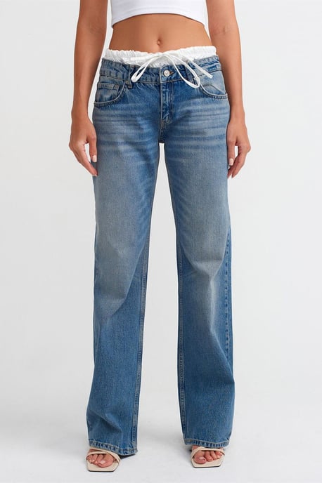 Damen Mid-Waist Straight-Leg Jeans - Image 3