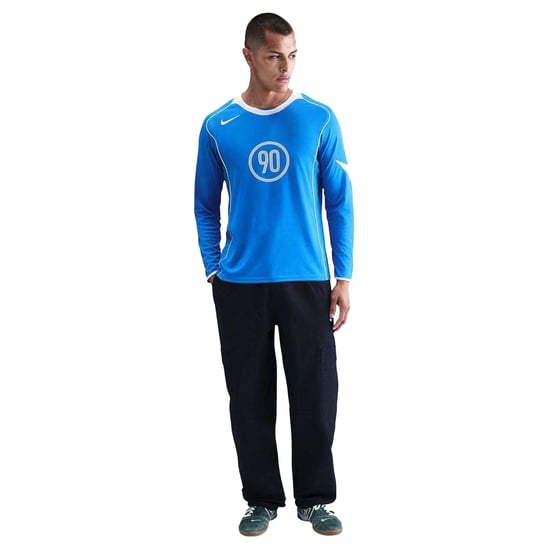 Nike - "Total 90" Trikot für Herren/Damen Unisex, Dri-FIT, Langärmlig (Blau/Weiß) - Image 4