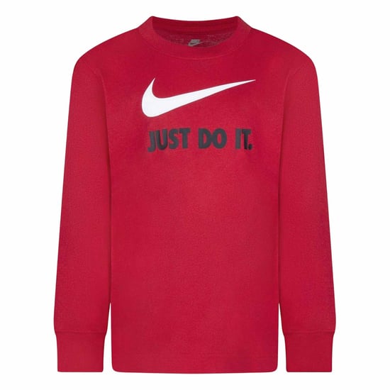 Nike - "Just Do It" T-Shirt für Kinder, Langärmlig (Universitäts-Rot) - Image 1