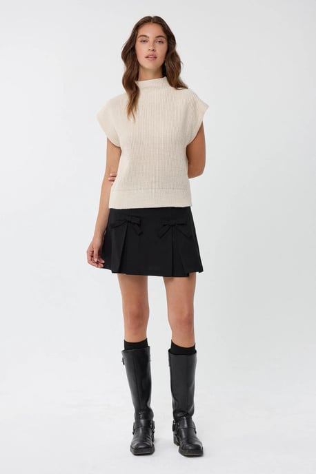 Halb-Stehkragen Strickpullover - Image 2