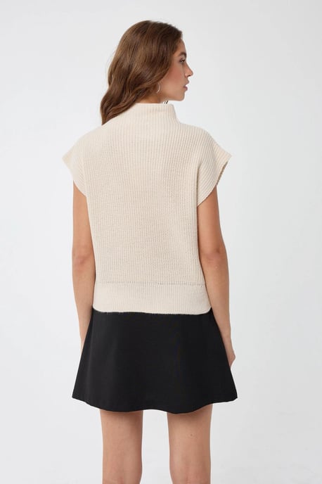 Halb-Stehkragen Strickpullover - Image 5