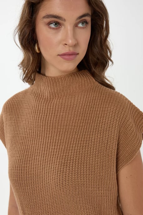 Halb-Stehkragen Strickpullover - Image 5