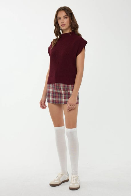 Halb-Stehkragen Strickpullover - Image 2