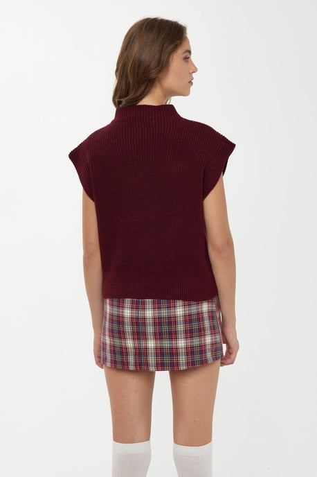 Halb-Stehkragen Strickpullover - Image 4