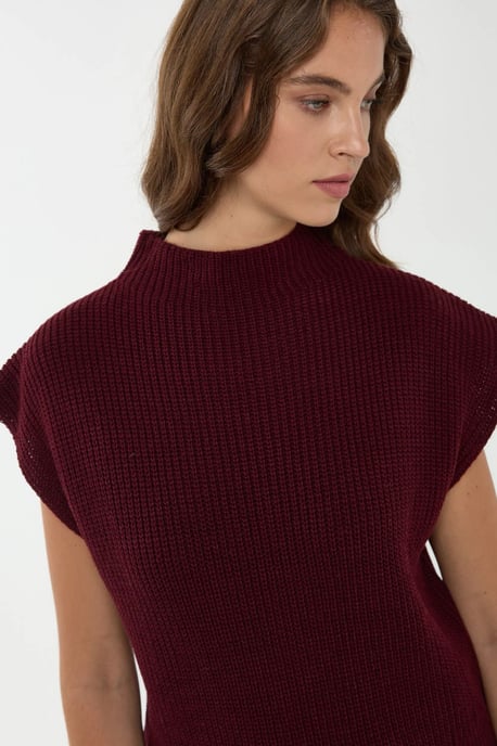 Halb-Stehkragen Strickpullover - Image 5