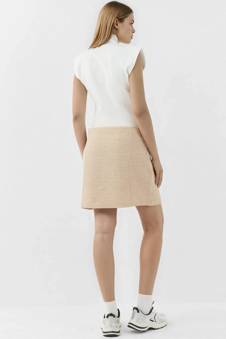 Hochtaillierter Mini-Tweed-Rock mit Schlitz - Image 5
