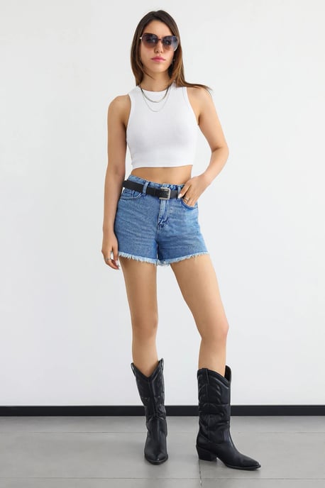 Basic Gewebtes Rundhals-Tanktop - Image 2