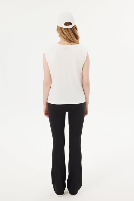 Rundhals Rohkante Ärmelloses Tanktop - Image 4