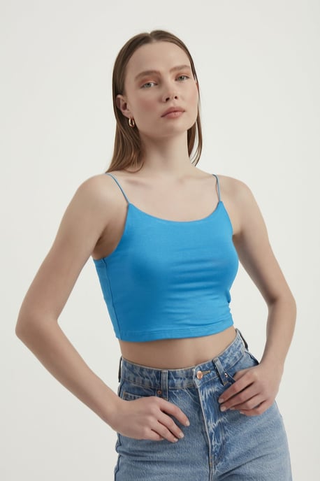 Spaghetti-Träger Basic Cropped Cami Top - Image 2