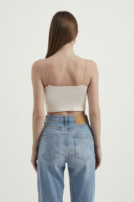 Spaghetti-Träger Basic Cropped Cami Top - Image 5