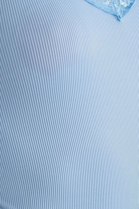 V-Ausschnitt Crop Top mit Spitzendetail - Image 4