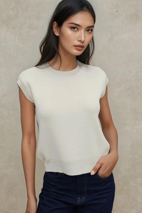 Sweatervest mit Rundhalsausschnitt - Image 3