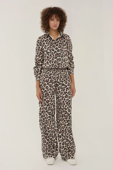Leopardenmuster Gerade Beinform Hose - Image 1