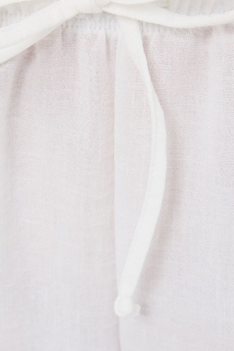 Hochtaillierte gerade Hosen mit Kordelzug - Image 5