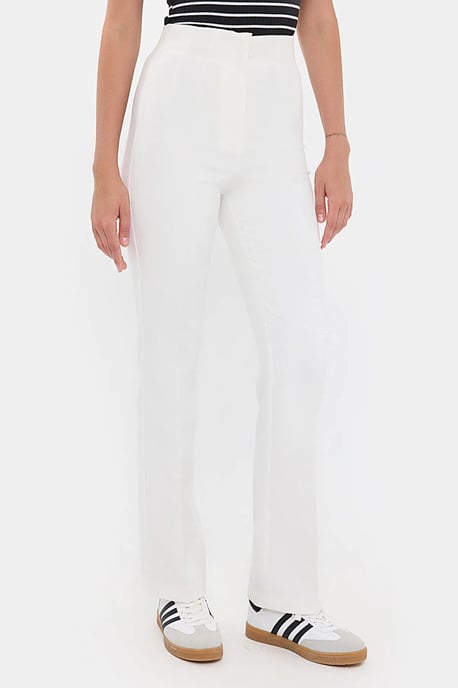 Plissierte Hoch-taillierte Gerade Beine Hose - Image 3