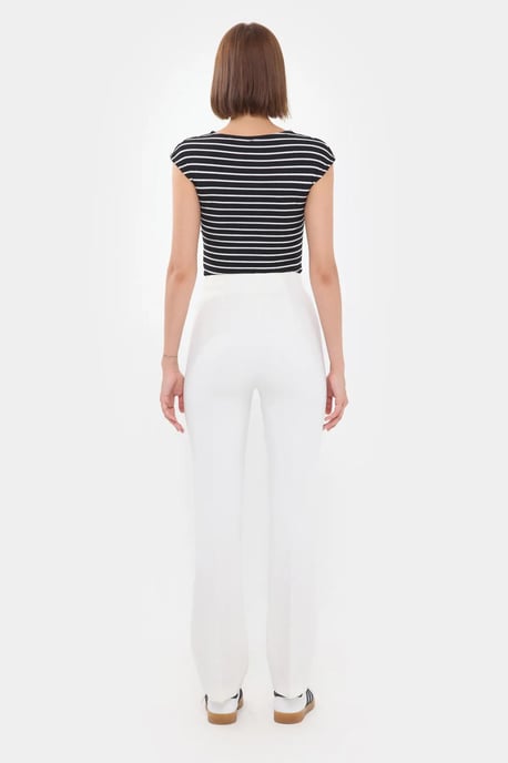Plissierte Hoch-taillierte Gerade Beine Hose - Image 5