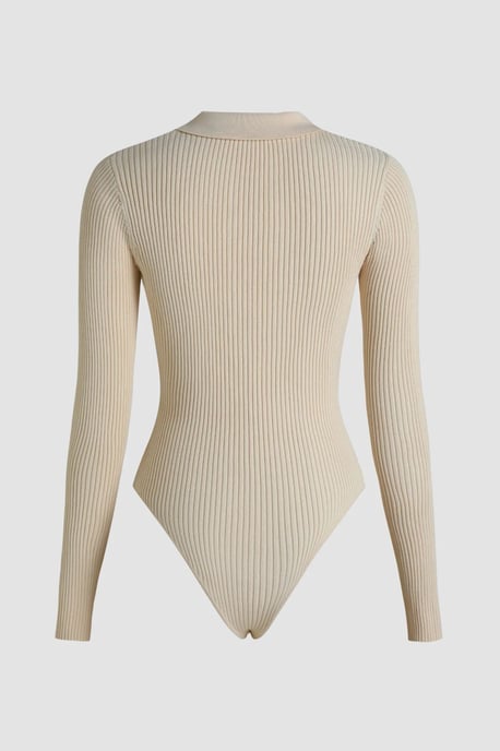 Polo-Hals Reißverschluss Body - Image 4