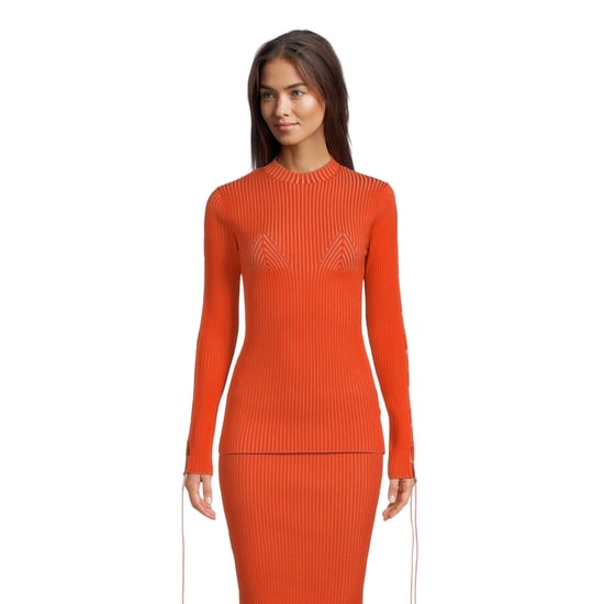 Off White - Pullover für Damen, Schmal (Korallrot) - Image 4